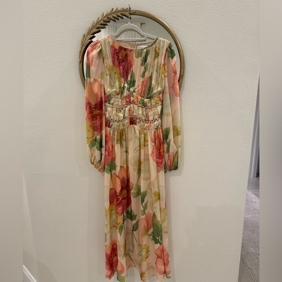 Chicways Floral Macrame Waisted Maxi Dress NWT - Picture 4 of 6